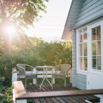 Maison, terrasse, chaise