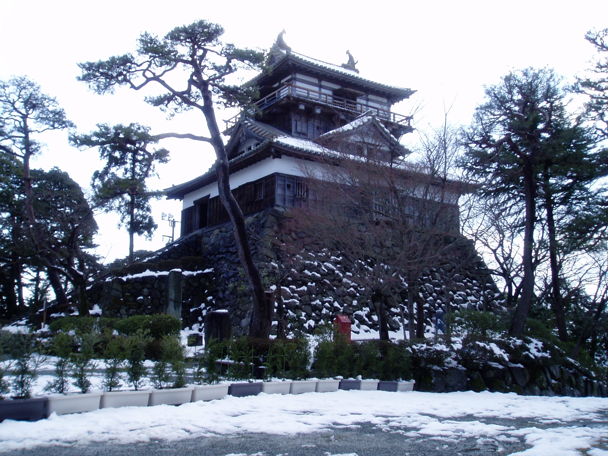 Chateau de Maruoka en hiver